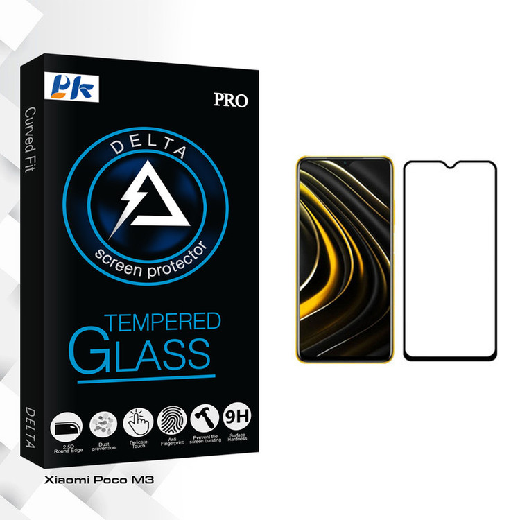 محافظ صفحه نمایش پی کی مدل Delta Glass مناسب برای گوشی موبایل شیائومی Poco M3