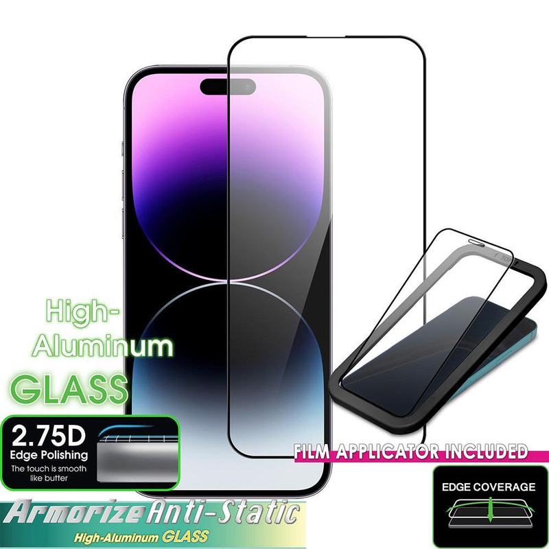 محافظ صفحه نمایش آرمور مدل آنتی استاتیک مناسب برای گوشی موبایل اپل iPhone 14pro max بسته 2 عددی