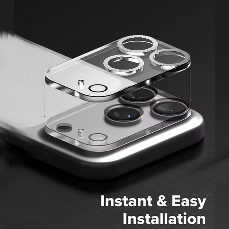 محافظ لنز دوربین شیشهای ال کا جی مدل i17-CLR مناسب برای گوشی موبایل اپل iPhone 17 Pro
