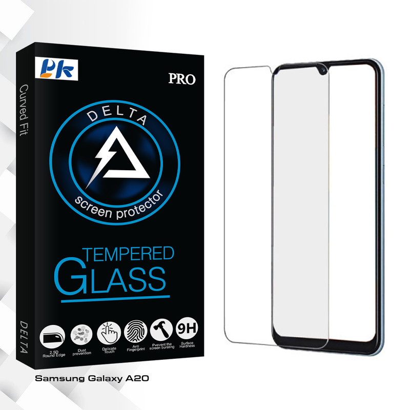 محافظ صفحه نمایش پی کی مدل Delta Glass مناسب برای گوشی موبایل سامسونگ Galaxy A20