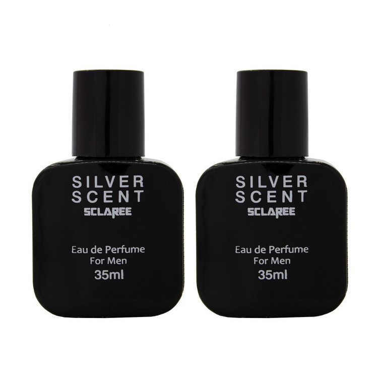 عطر جیبی مردانه اسکلاره مدل Silver scent حجم 35 میلی لیتر مجموعه دو عددی