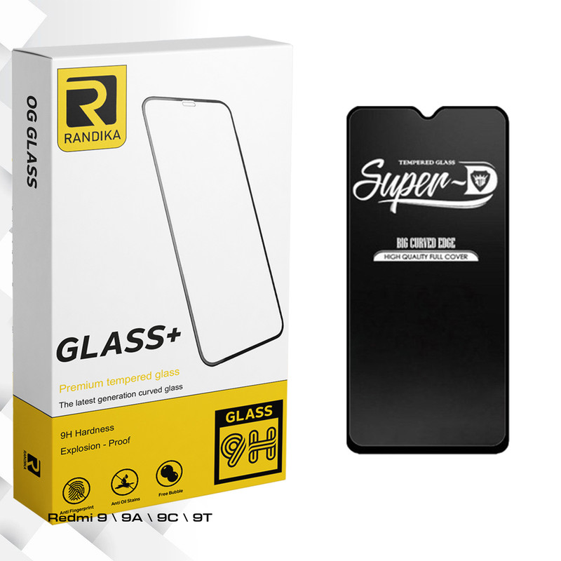 محافظ صفحه نمایش شیشه ای راندیکا مدل Glass Super-D مناسب برای گوشی موبایل شیائومی Redmi 9 \ 9A \ 9C \ 9T