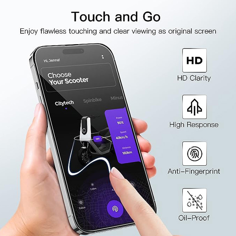 محافظ صفحه نمایش آتوچبو مدل Shiny مناسب برای گوشی موبایل اپل iPhone 15 Pro Max