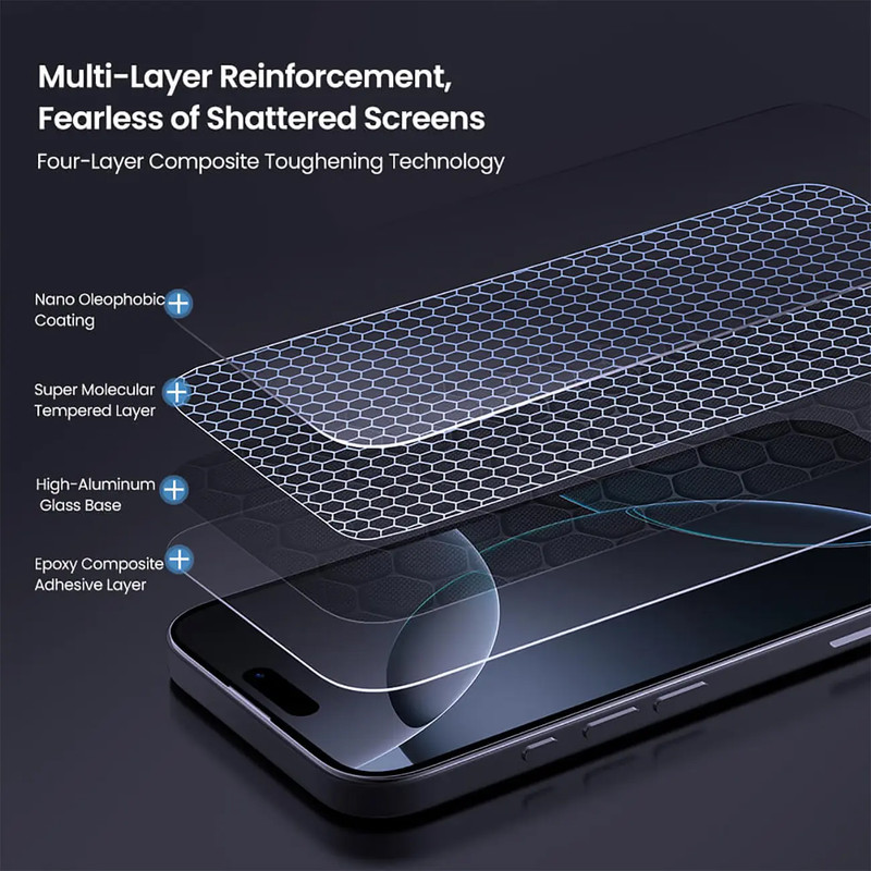 محافظ صفحه نمایش ال کا جی مدل بی حاشیه مناسب برای گوشی موبایل اپل iPhone 17 Pro Max
