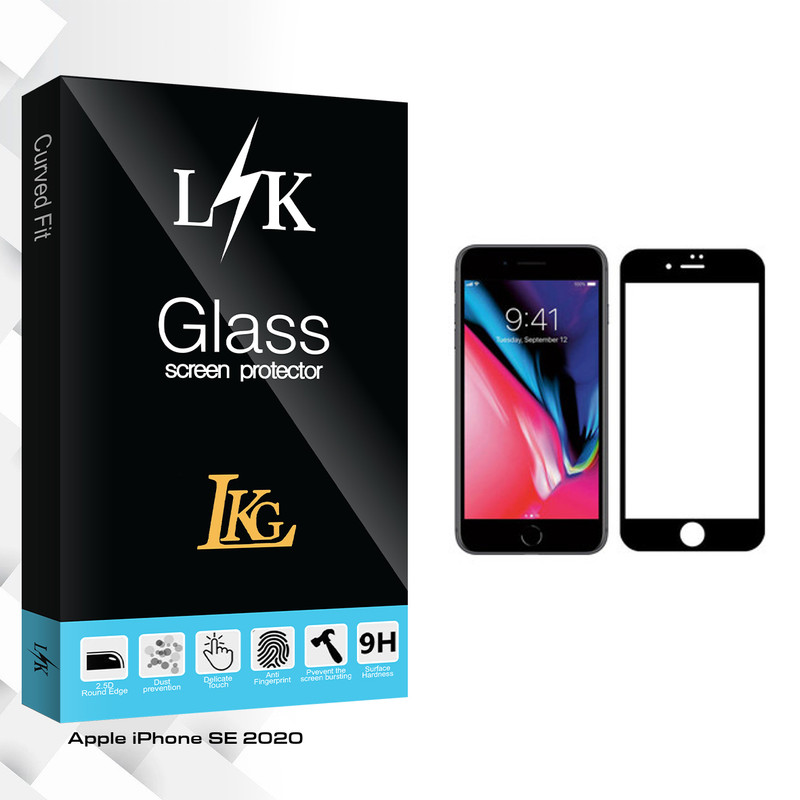 محافظ صفحه نمایش ال کا جی مدل LK Glass مناسب برای گوشی موبایل اپل iPhone SE 2020