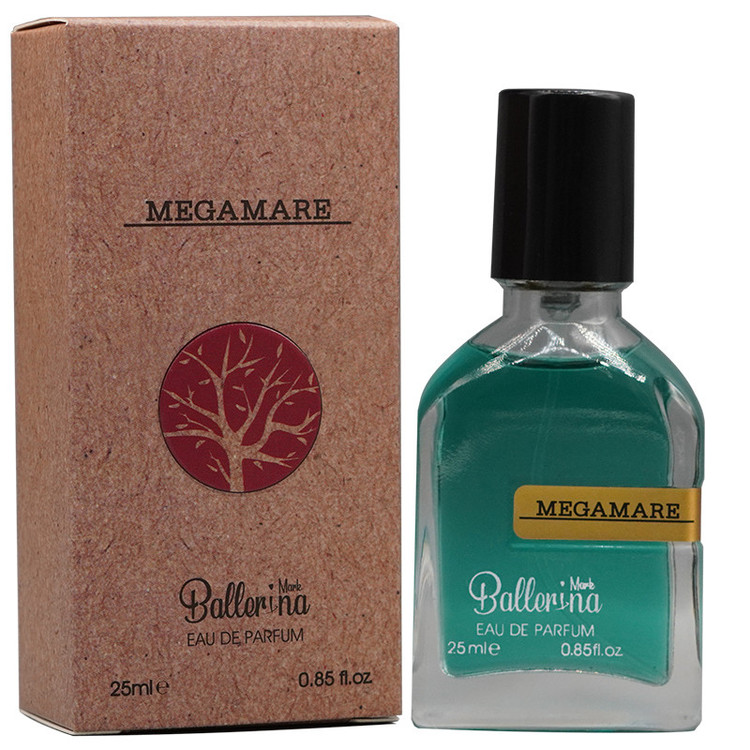عطر جیبی زنانه بالرینا مدل مگاماره MEGAMARE با رایحه خنک، تلخ حجم 25 میلی لیتر