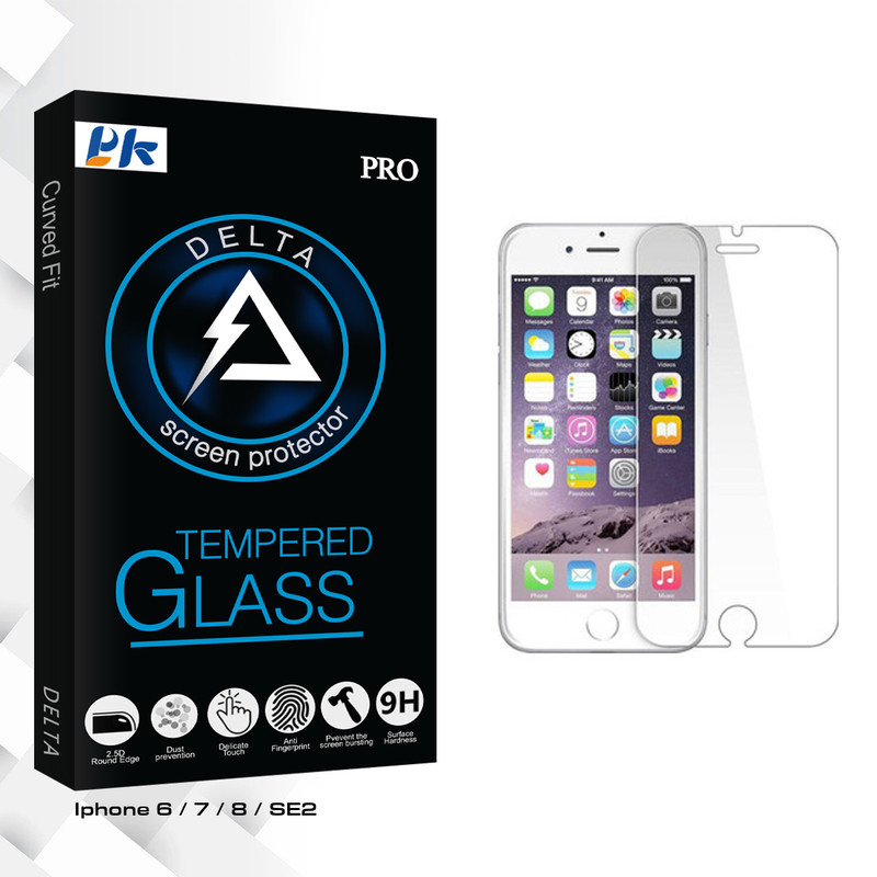 محافظ صفحه نمایش پی کی مدل Delta Glass مناسب برای گوشی موبایل اپل Iphone 6/7/8/SE2