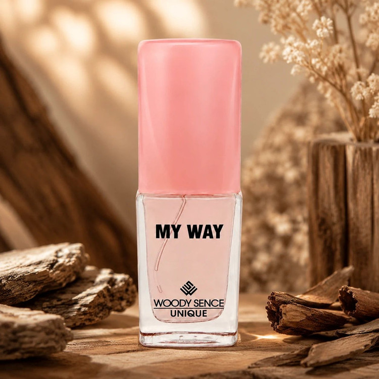 عطر جیبی زنانه وودی سنس مدل My Way با رایحه شیرین و گلی حجم 15 میلیلیتر