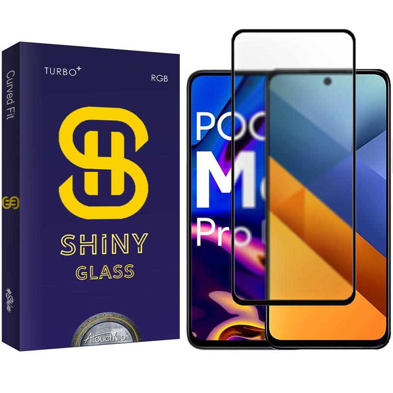 محافظ صفحه نمایش شیشه ای آتوچبو مدل Shiny مناسب برای گوشی موبایل شیائومی Poco M6 4G / Poco M6 Pro 5G