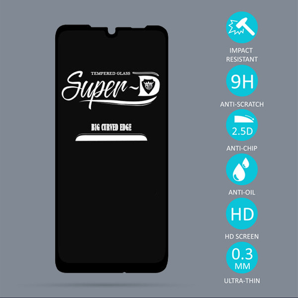 محافظ صفحه نمایش مدل Super D مناسب برای گوشی موبایل شیائومی Redmi Note 7