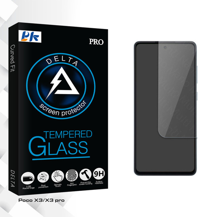محافظ صفحه نمایش پی کی مدل Delta Glass مناسب برای گوشی موبایل شیائومی Poco X3/X3 pro