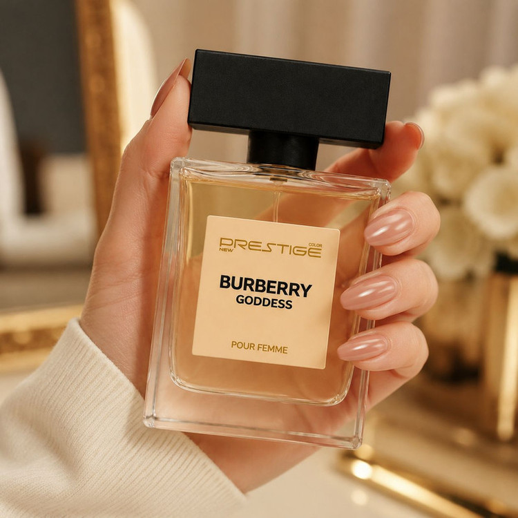 ادوپرفیوم زنانه نیو پرستیژ کالر مدل Burberry Goddess با رایحه شیرین و معطر حجم 110 میلیلیتر