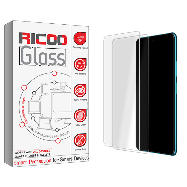 محافظ صفحه نمایش شیشه ای ریکو مدل Ricoo Glass مناسب برای گوشی موبایل سامسونگ Galaxy A51 بسته دو عددی