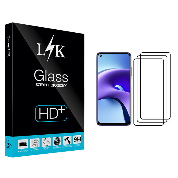 محافظ صفحه نمایش ال کی مدل Hard glass مناسب برای گوشی موبایل شیائومی Redmi Note 9T بسته سه عددی