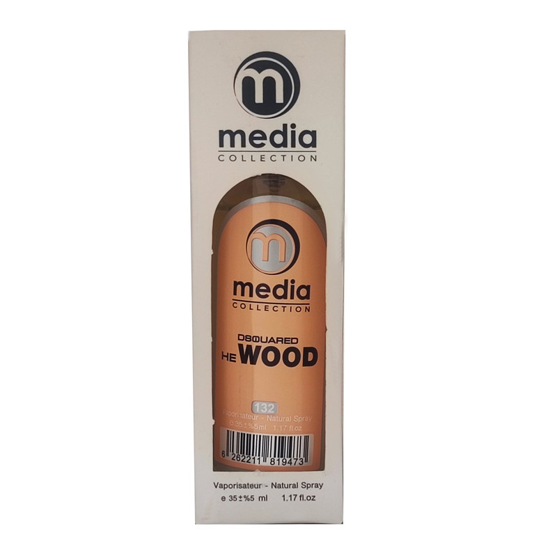 عطر جیبی مردانه مدیا مدل He Wood حجم 35 میلی لیتر