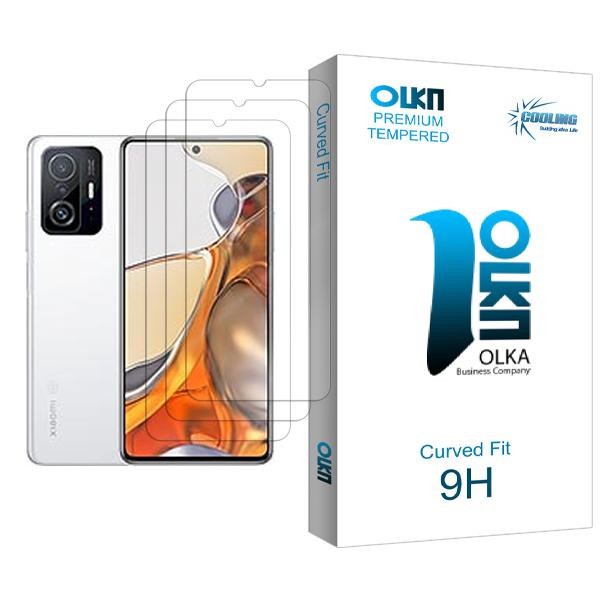 محافظ صفحه نمایش کولینگ مدل Olka Glass MIX003 مناسب برای گوشی موبایل شیائومی 11T Pro بسته سه عددی