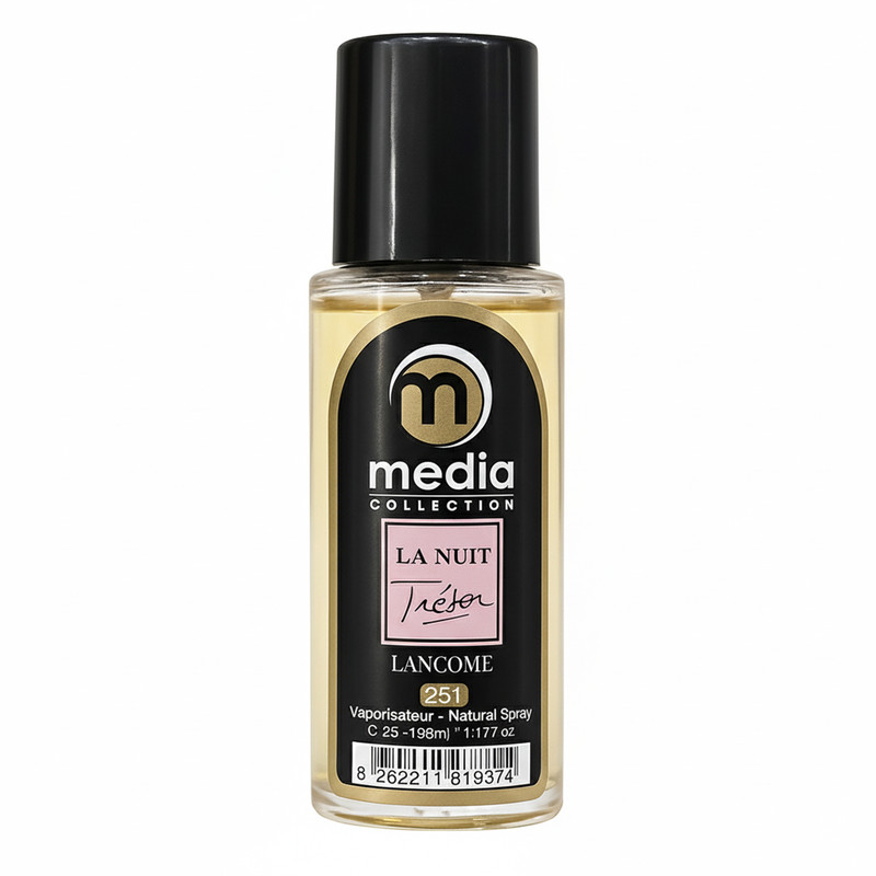 عطر جیبی زنانه مدیا مدل LA NUIT Trésor با رایحه گرم حجم 35 میلیلیتر