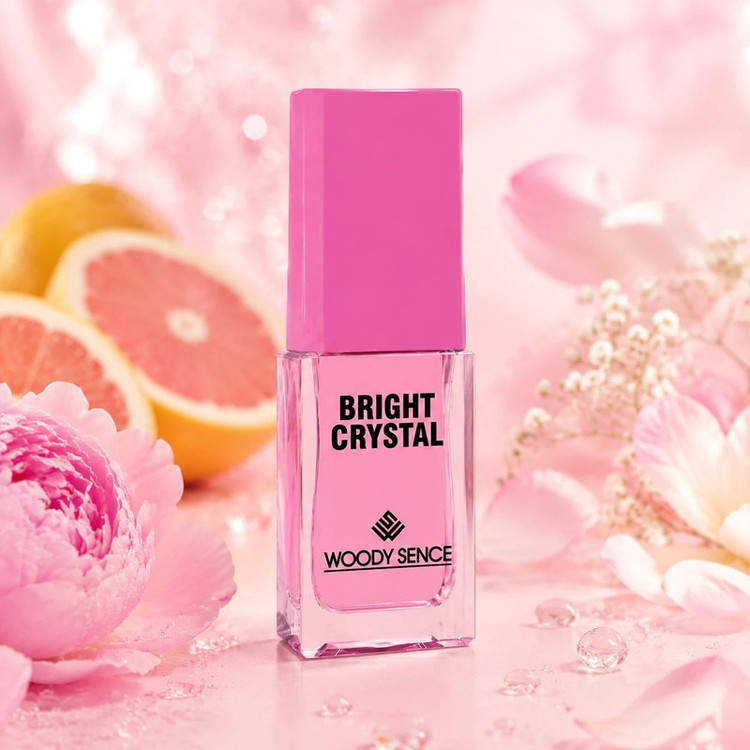 عطر جیبی زنانه وودی سنس مدل Bright Crystal با رایحه شیرین و گلی حجم 15 میلیلیتر