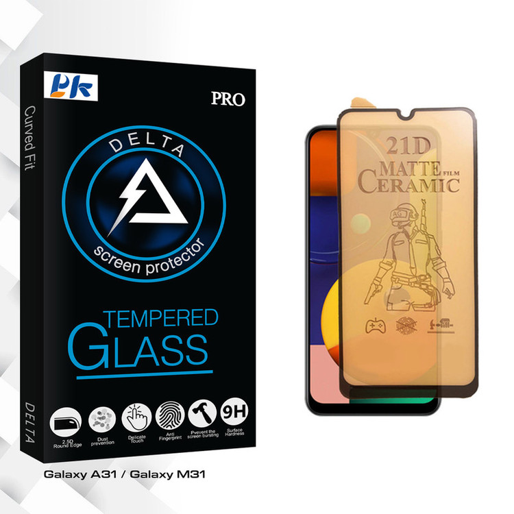 محافظ صفحه نمایش سرامیکی مات پی کی مدل Delta Pro مناسب برای گوشی موبایل سامسونگ Galaxy A31 / Galaxy M31