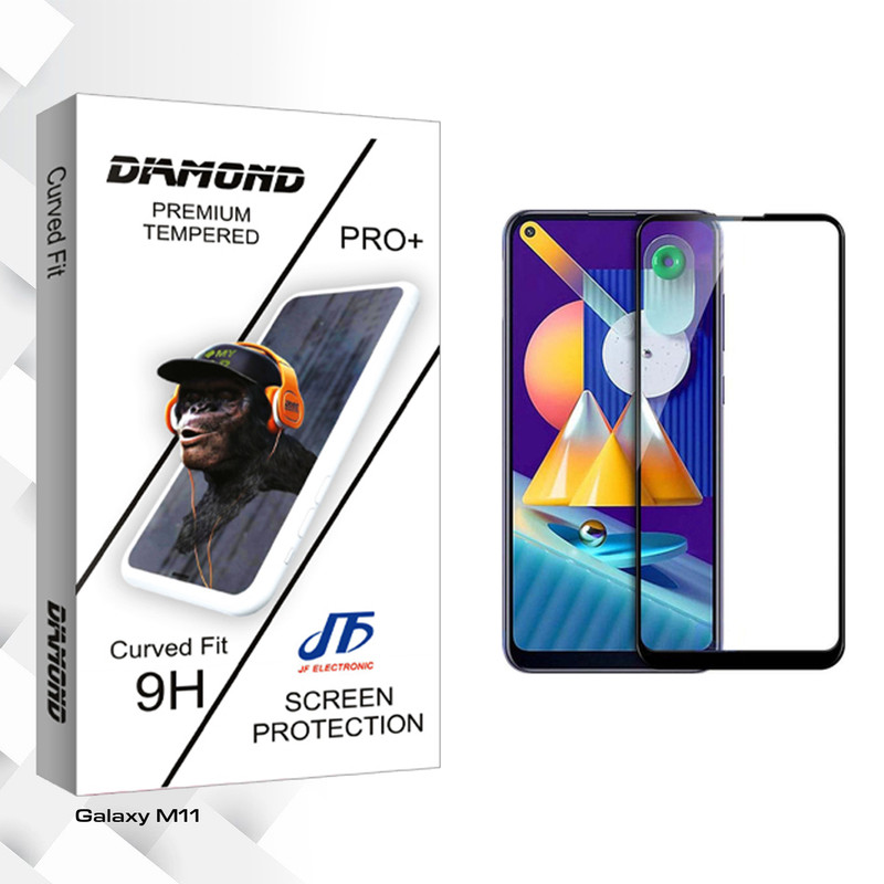 محافظ صفحه نمایش شیشه ای جی اف مدل Diamond Glass مناسب برای گوشی موبایل سامسونگ Galaxy M11
