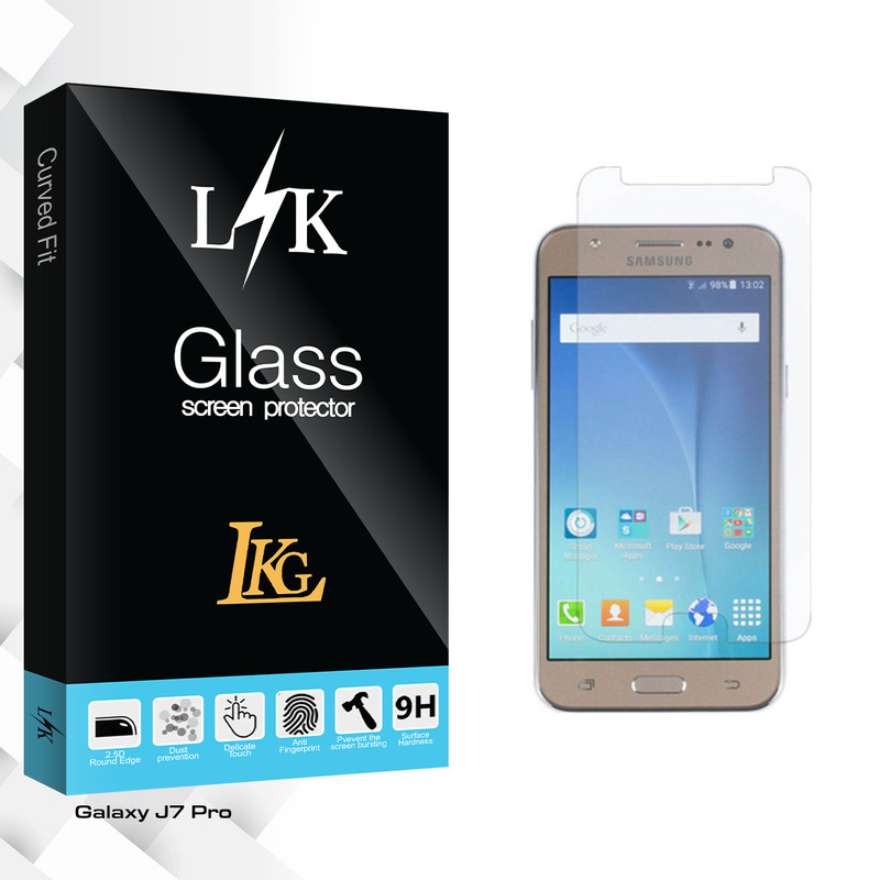 محافظ صفحه نمایش شیشه ای ال کا جی مدل LK Glass مناسب برای گوشی موبایل سامسونگ Galaxy J7 Pro