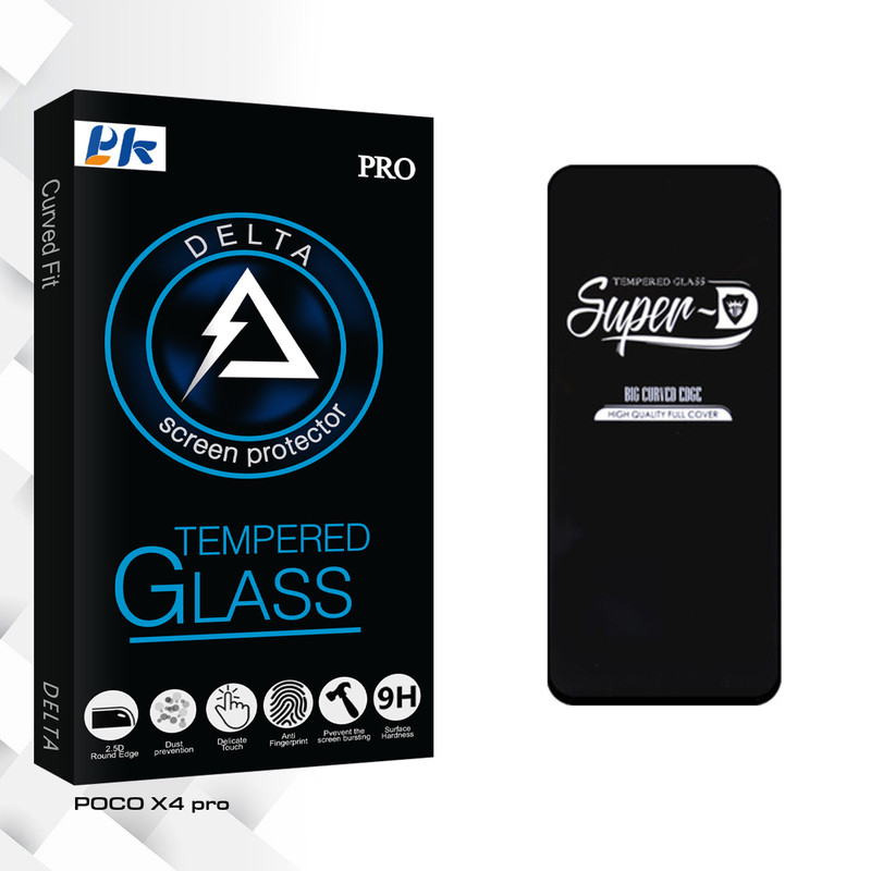 محافظ صفحه نمایش شیشه ای پی کی مدل Delta Glass Super-D مناسب برای گوشی موبایل شیائومی POCO X4 pro