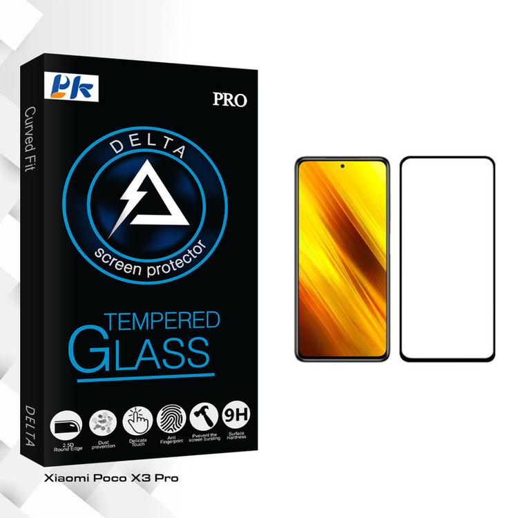 محافظ صفحه نمایش پی کی مدل Delta Glass مناسب برای گوشی موبایل شیائومی Poco X3 Pro