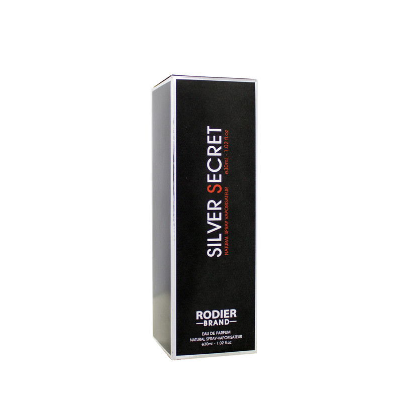 عطر جیبی مردانه رودیر مدل Silver Secret حجم 30 میلی لیتر