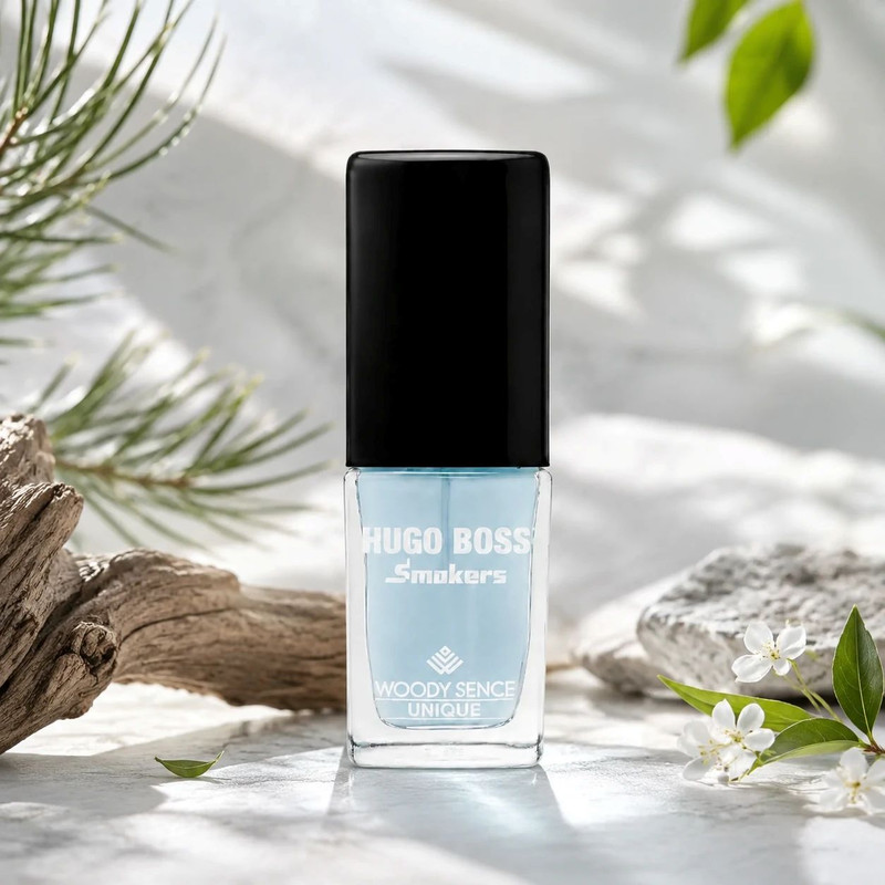عطر جیبی مردانه وودی سنس مدل Hugo Boss Smokers با رایحه تند و شرقی حجم 15 میلیلیتر