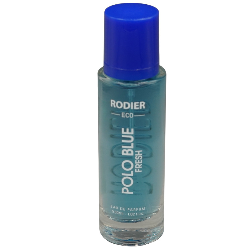 عطر جیبی مردانه رودیر مدل POLO BLUE FRESH با رایحه خنک حجم 30 میلیلیتر