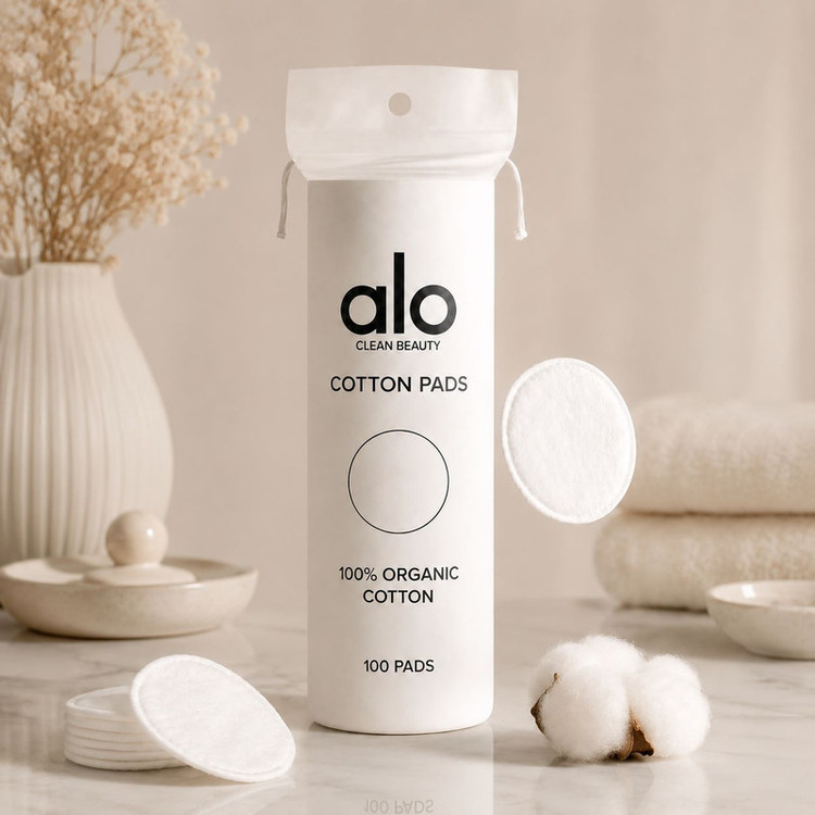پد آرایشی آلو مدل ارگانیک Cotton Pads بسته 100 عددی