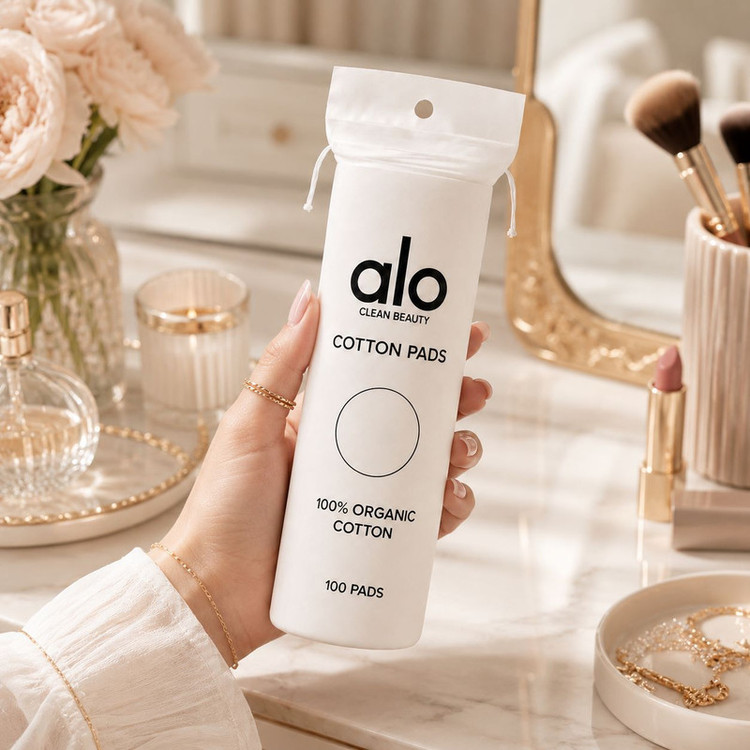 پد آرایشی آلو مدل ارگانیک Cotton Pads بسته 100 عددی