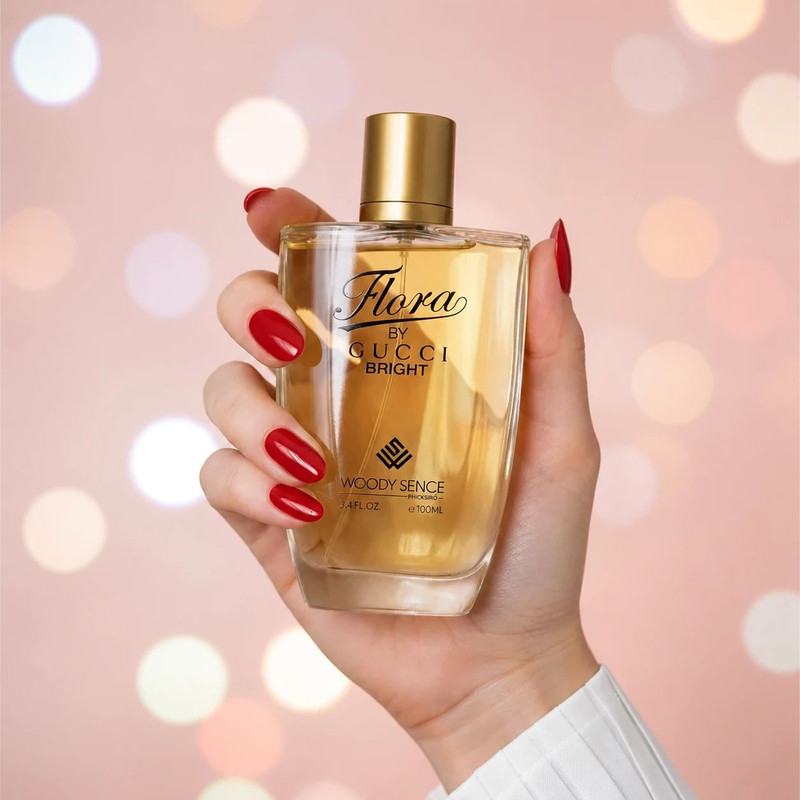 ادوپرفیوم زنانه وودی سنس مدل FLORA BY GUCCI BRIGHT با رایحه گرم حجم 100 میلیلیتر
