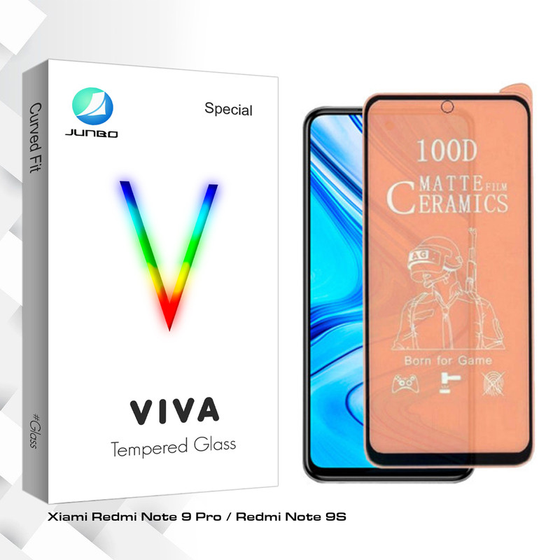 محافظ صفحه نمایش سرامیکی مات جانبو مدل Viva Glass مناسب برای گوشی موبایل شیائومی Redmi Note 9 pro/ Note 9S