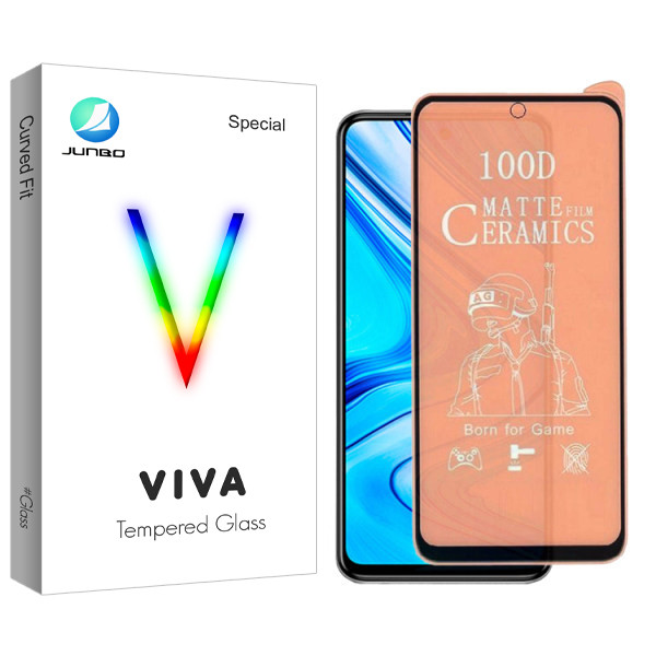 محافظ صفحه نمایش سرامیکی مات جانبو مدل Viva Glass مناسب برای گوشی موبایل شیائومی Redmi Note 9 pro/ Note 9S