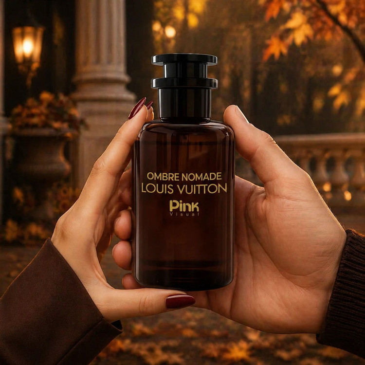 ادو پرفیوم مردانه پینک ویژوآل مدل Louis Vuitton Ombre Nomade با رایحه تلخ حجم 100 میلی لیتر