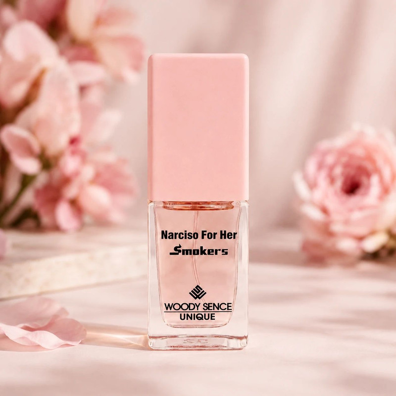 عطر جیبی زنانه وودی سنس مدل Narciso For Her Smokers با رایحه شیرین و گلی حجم 15 میلیلیتر