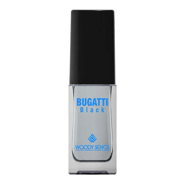 عطر جیبی مردانه وودی سنس مدل Bugatti Black با رایحه تند و چوبی حجم 15 میلیلیتر