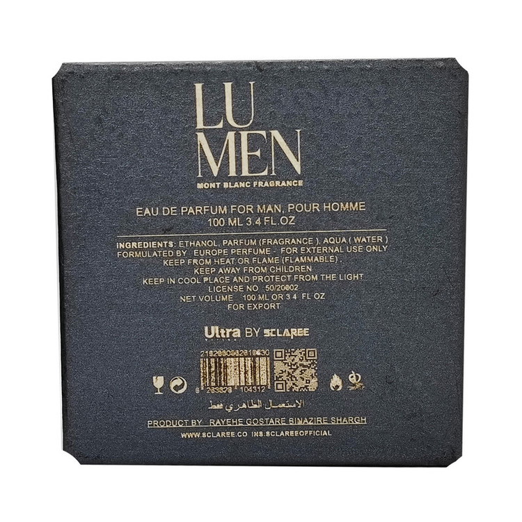 ادوپرفیوم مردانه اولترا مدل Mont Blanc Legend Lu Men ultra box حجم 100 میلی لیتر
