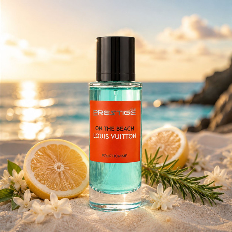 عطر جیبی نیو پرستیژ کالر مدل On The Beach با رایحه خنک و مرکباتی حجم 35 میلیلیتر