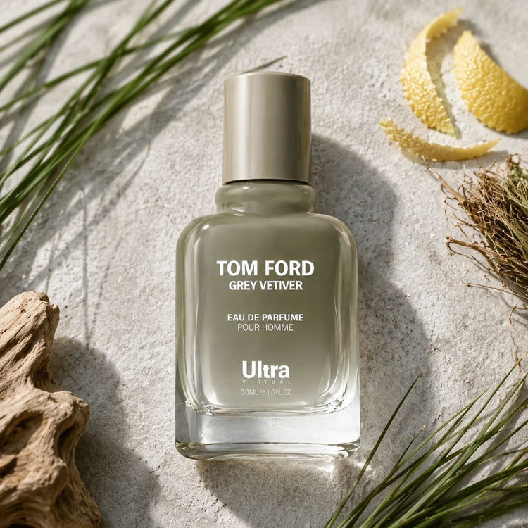 عطر جیبی مردانه اولترا ویرچوآل مدل Tom Ford Grey Vetiver با رایحه تلخ حجم 30 میلیلیتر