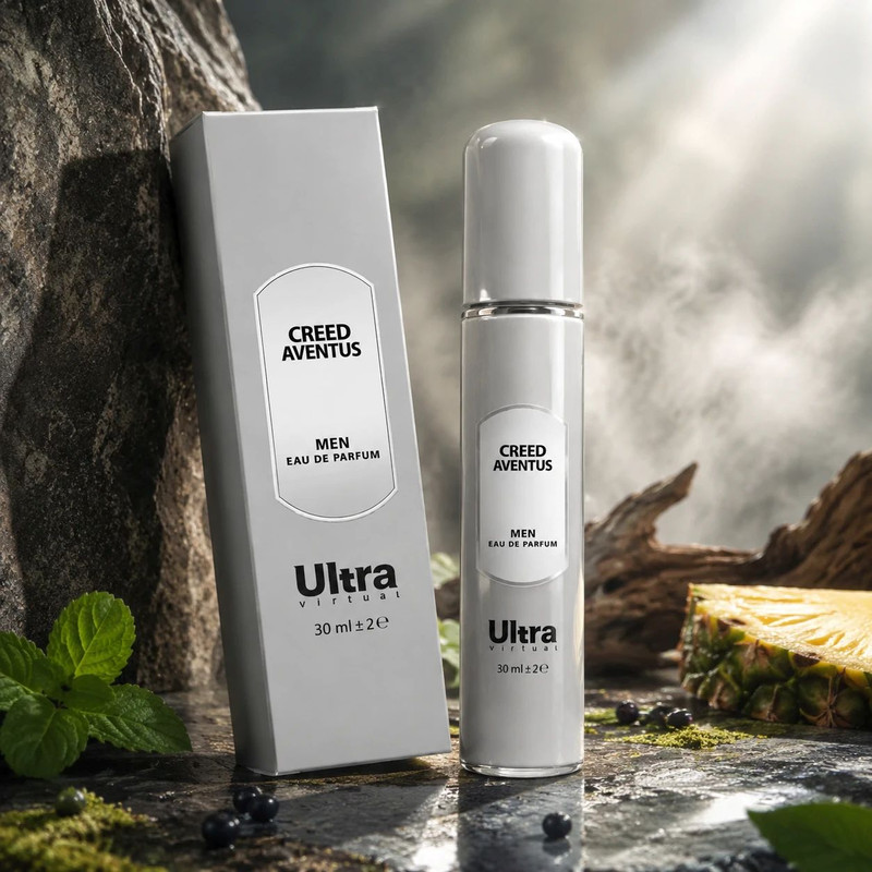 عطر جیبی مردانه اولترا ویرچوآل مدل Creed Aventus با رایحه تلخ و خنک حجم 30 میلیلیتر