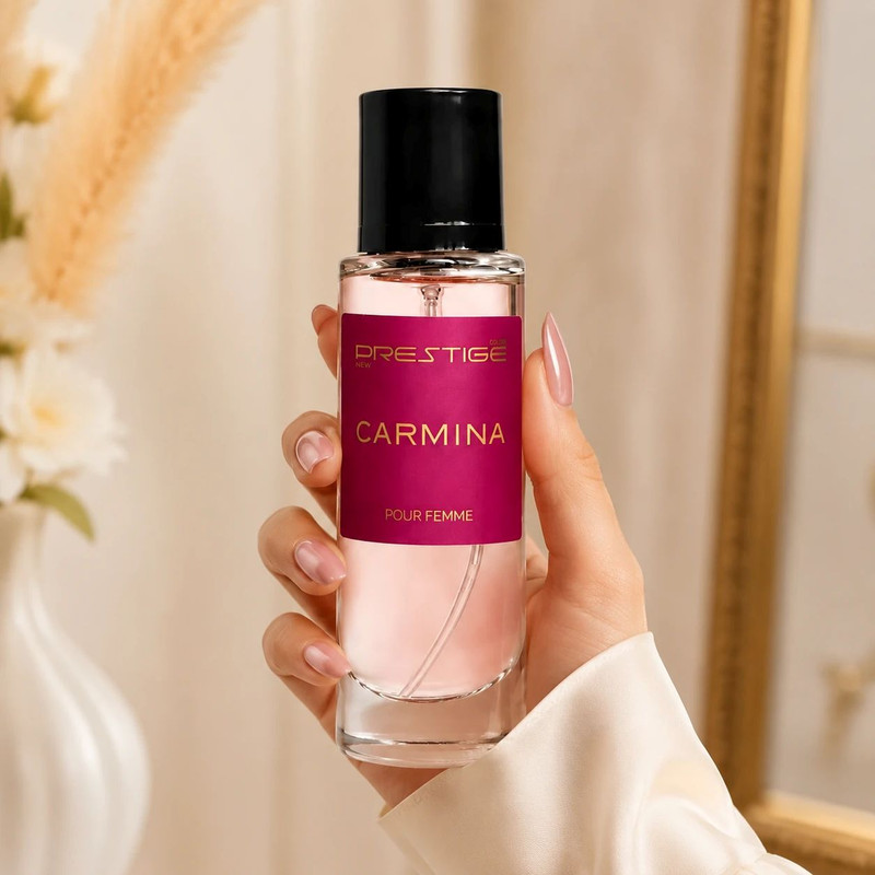 عطر جیبی زنانه نیو پرستیژ کالر مدل CARMINA با رایحه شیرین و معتدل حجم 35 میلیلیتر
