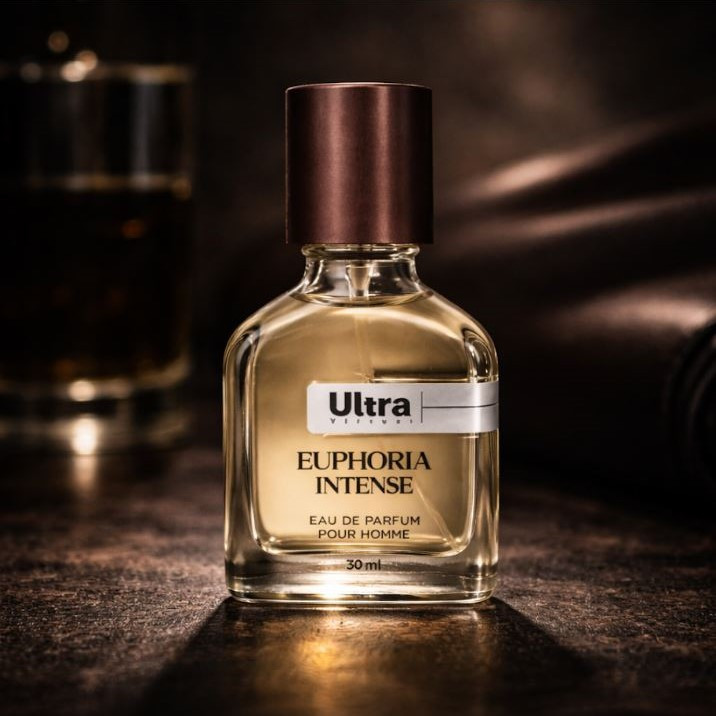 عطر جیبی مردانه اولترا ویرچوآل مدل Ck Euphoria Intense با رایحه تلخ حجم 30 میلیلیتر