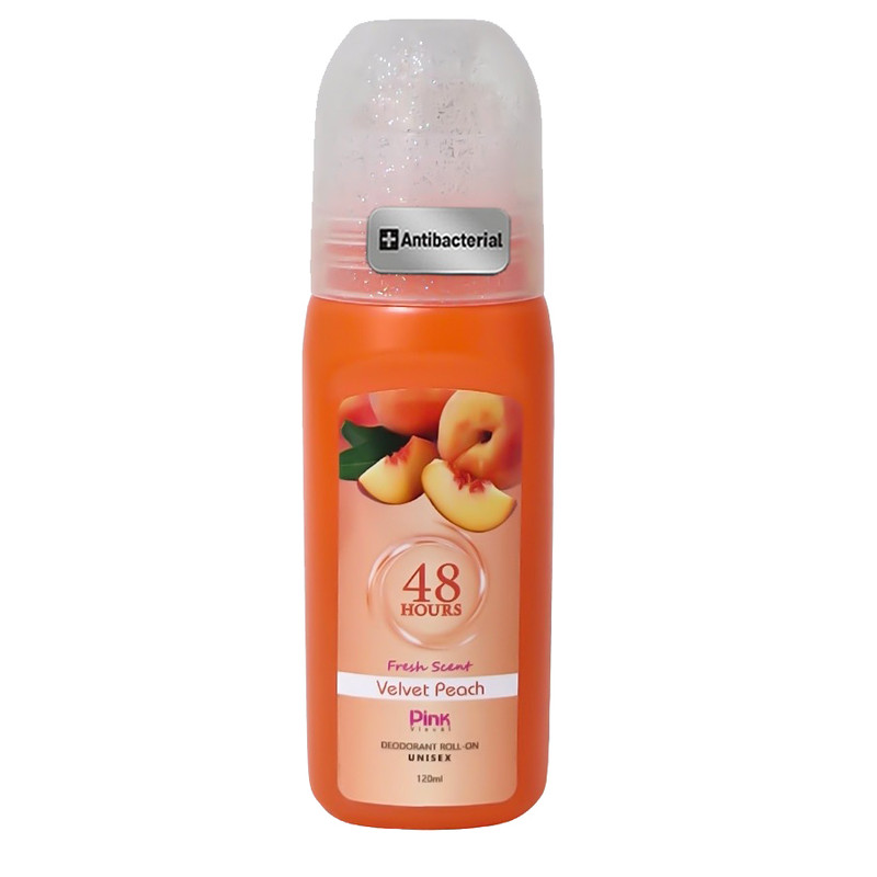 رول دئودورانت پینک ویژوآل مدل Velvet peach حجم 120 میلیلیتر