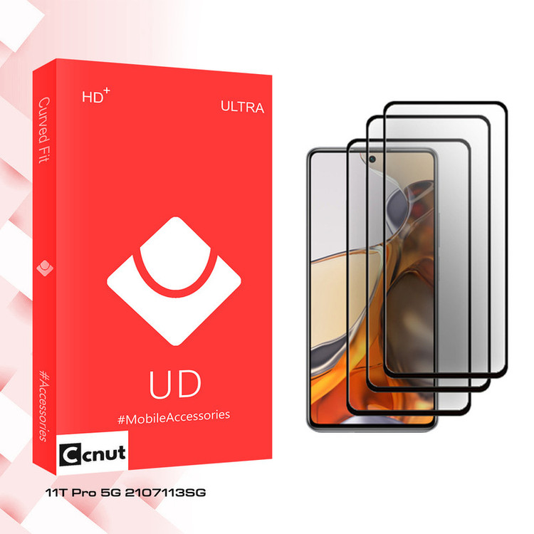 محافظ صفحه نمایش سرامیکی کوکونات مدل UD Ultra مناسب برای گوشی موبایل شیائومی 11T Pro 5G 2107113SG بسته سه عددی