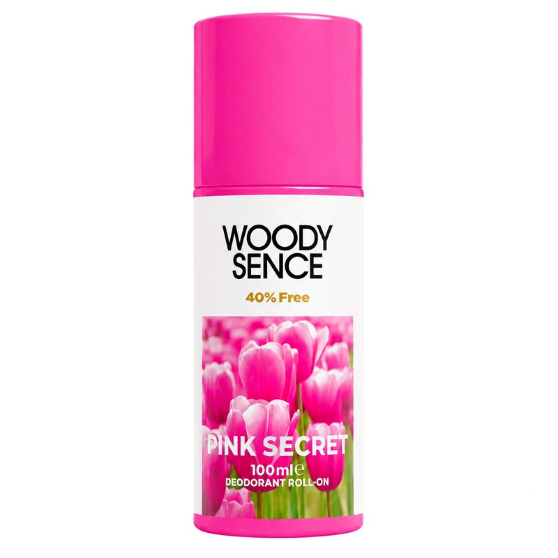 رول دئودورانت زنانه وودی سنس مدل PINK SECRET حجم 100 میلیلیتر