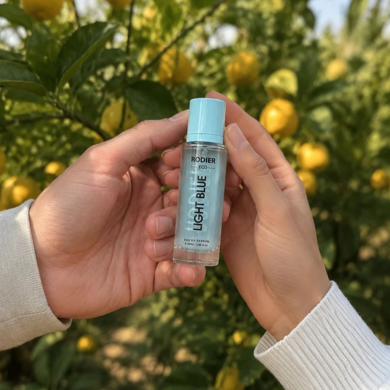 عطر جیبی رودیر مدل Light Blue با رایحه خنک و مرکباتی حجم 30 میلیلیتر