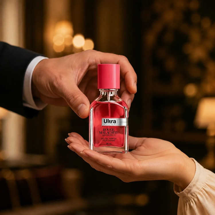 عطر جیبی اولترا ویرچوآل مدل Rouge Malachite با رایحه گرم حجم 30 میلیلیتر