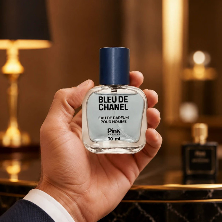 عطر جیبی مردانه پینک ویژوآل مدل Bleu De Chanel با رایحه تلخ و چوبی حجم 30 میلیلیتر